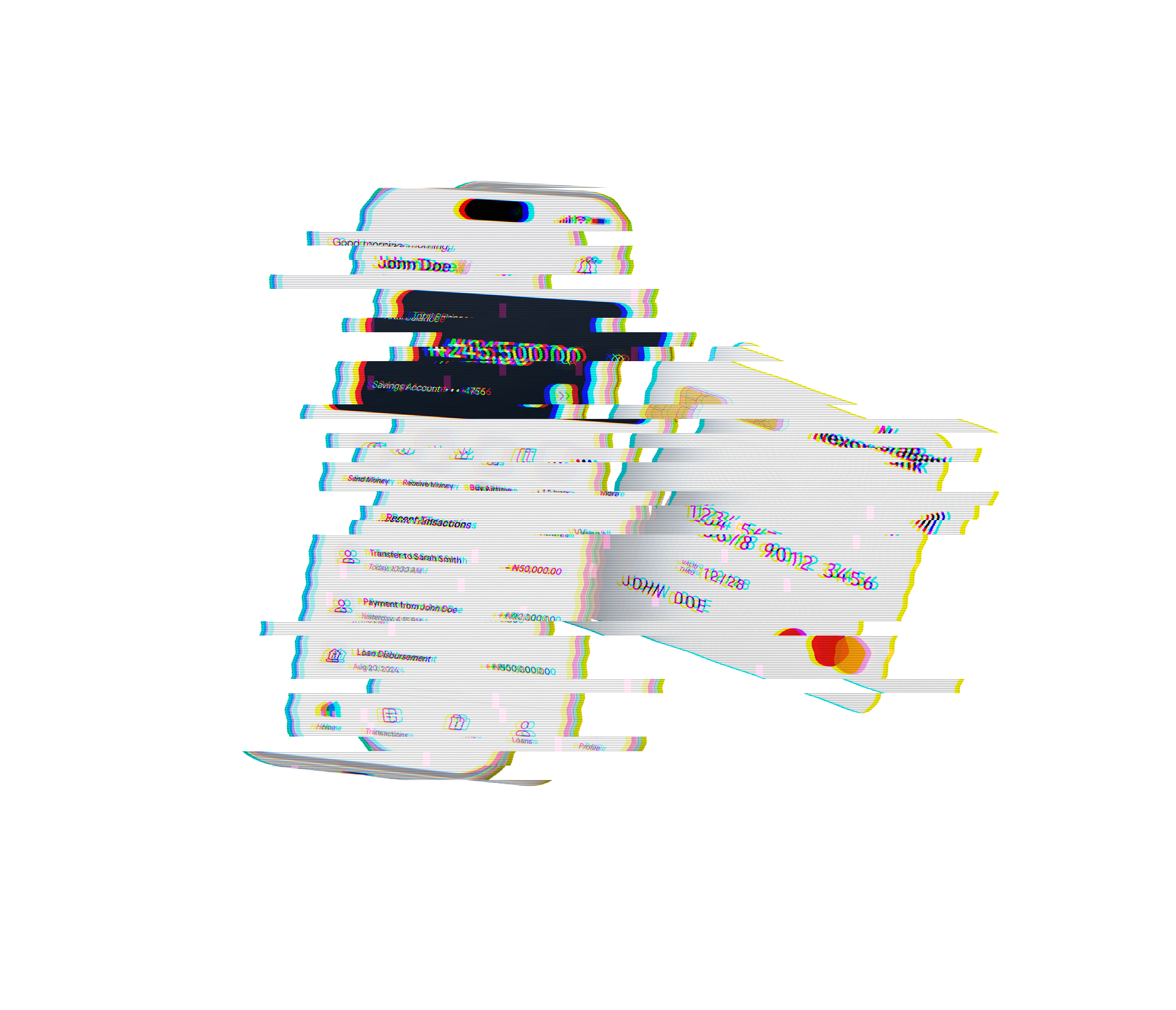 HeriagaBanc HK Mobile App and Debit Card Banking Mockup